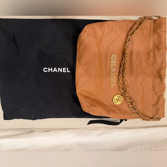 Chanel Soft Quilted Leather Tote – Camel with Gold Hardware - Picture 13 of 13